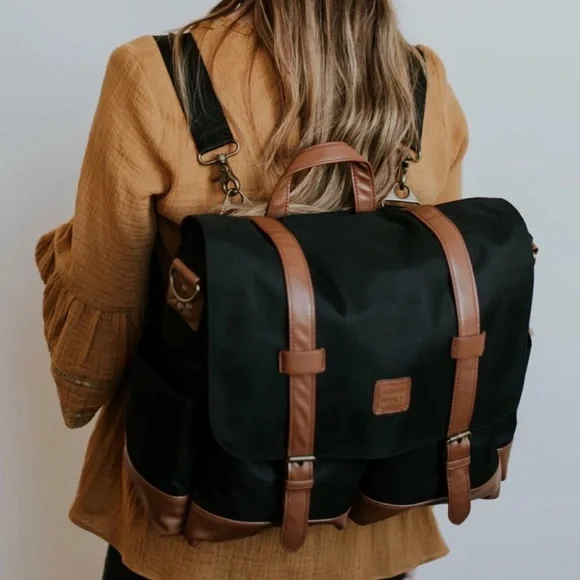 BODOMINT BLACK ORIGINAL DIAPER BAG & STROLLER HOOKS